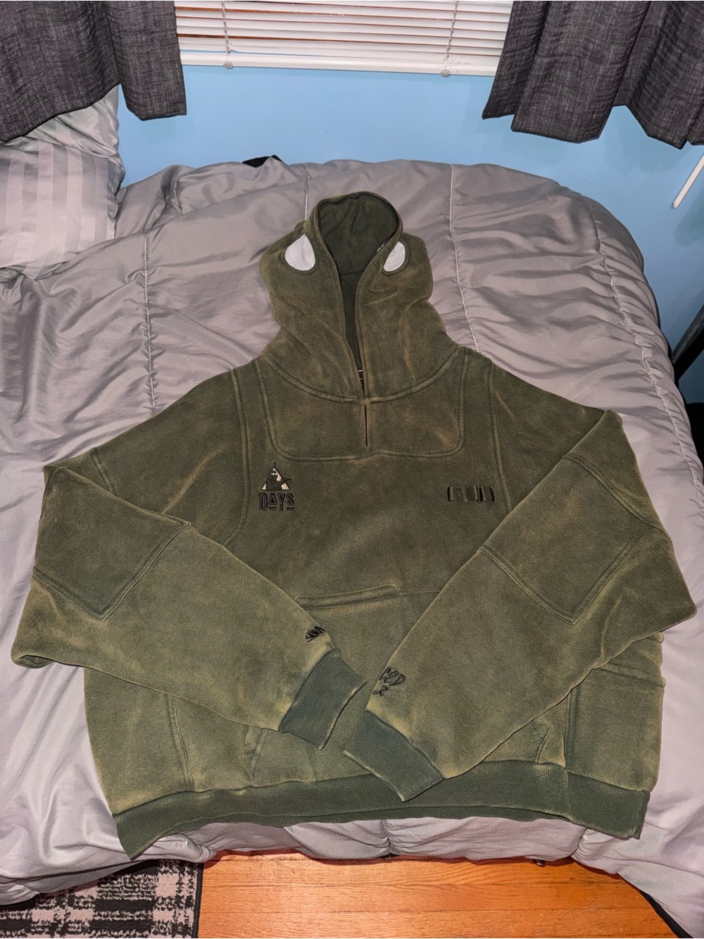 Sakamoto Days Anime Green Quarter-Zip Pullover